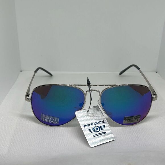 Air Force Aviator Mens Mirrored Sunglasses - Picture 3 of 3